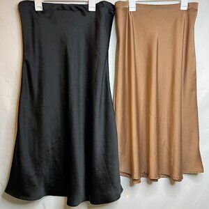 Satin Midi Skirts